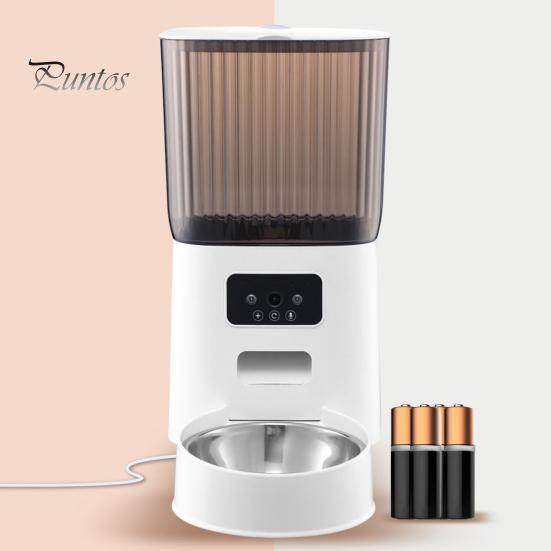 Автоматическая кормушка для кошек объемом 5 л с Wi-Fi, интеллектуальная кормушка для домашних животных, управление через приложение, дозатор сухого корма для кошек, двойной источник питания, кормушка с таймером для кошек и собак