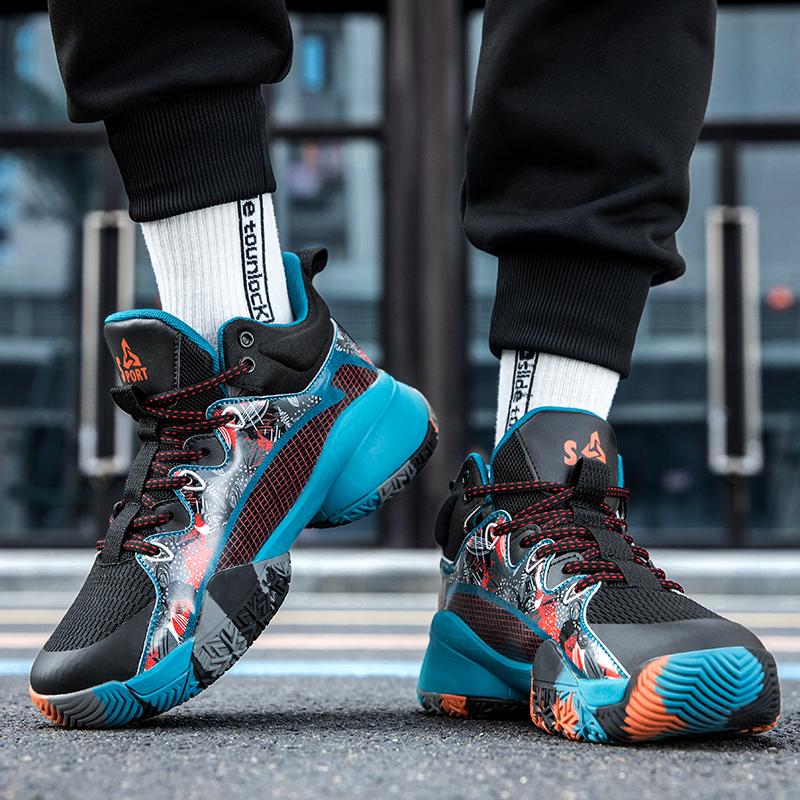 Модные мужские баскетбольные кроссовки с мягкой подошвой, кроссовки на шнуровке, удобные, для тренировок, для спортсменов, высококачественная спортивная обувь, повседневные кроссовки для активного отдыха 45