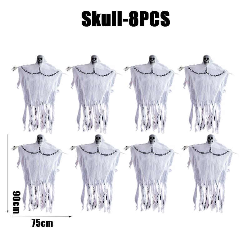 Halloween Hanging Ghost Skeletons Outdoor Decor Glow In the Dark Haunted House Props Scary Party Yard Decoration Supplies