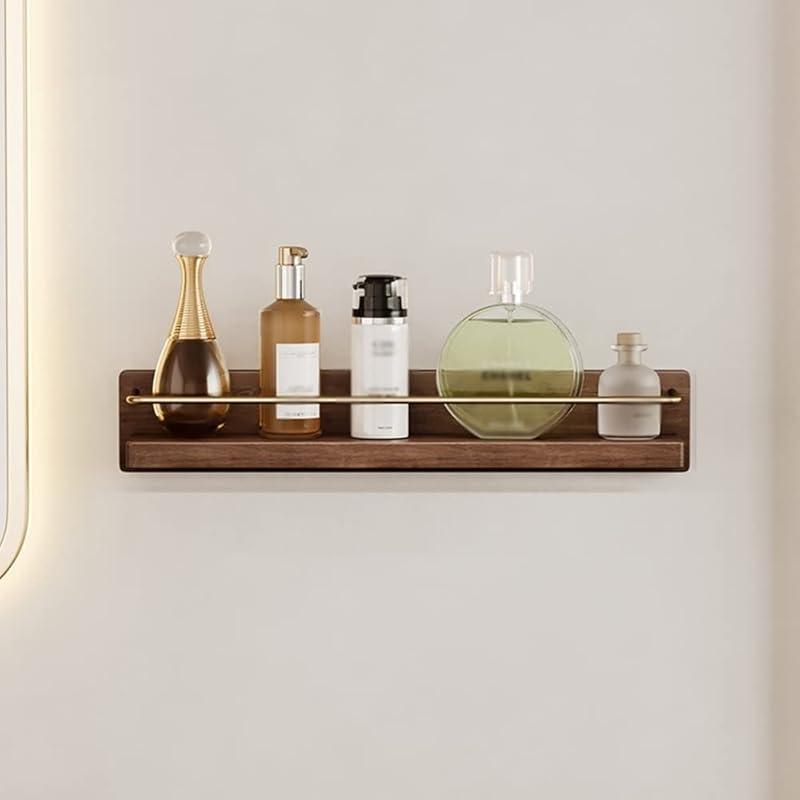 NevStp Полка для душа из массива дерева, перфорированная, органайзер, плавающие полки, аксессуары для душа, настенная, многофункциональная, для ванных комнат, кухонь