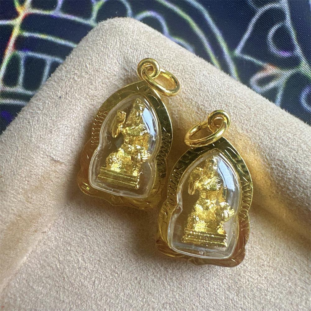 Тайская буддийская мини-статуэтка Приглашающей Богини - Аутентичный Храмовый Дизайн