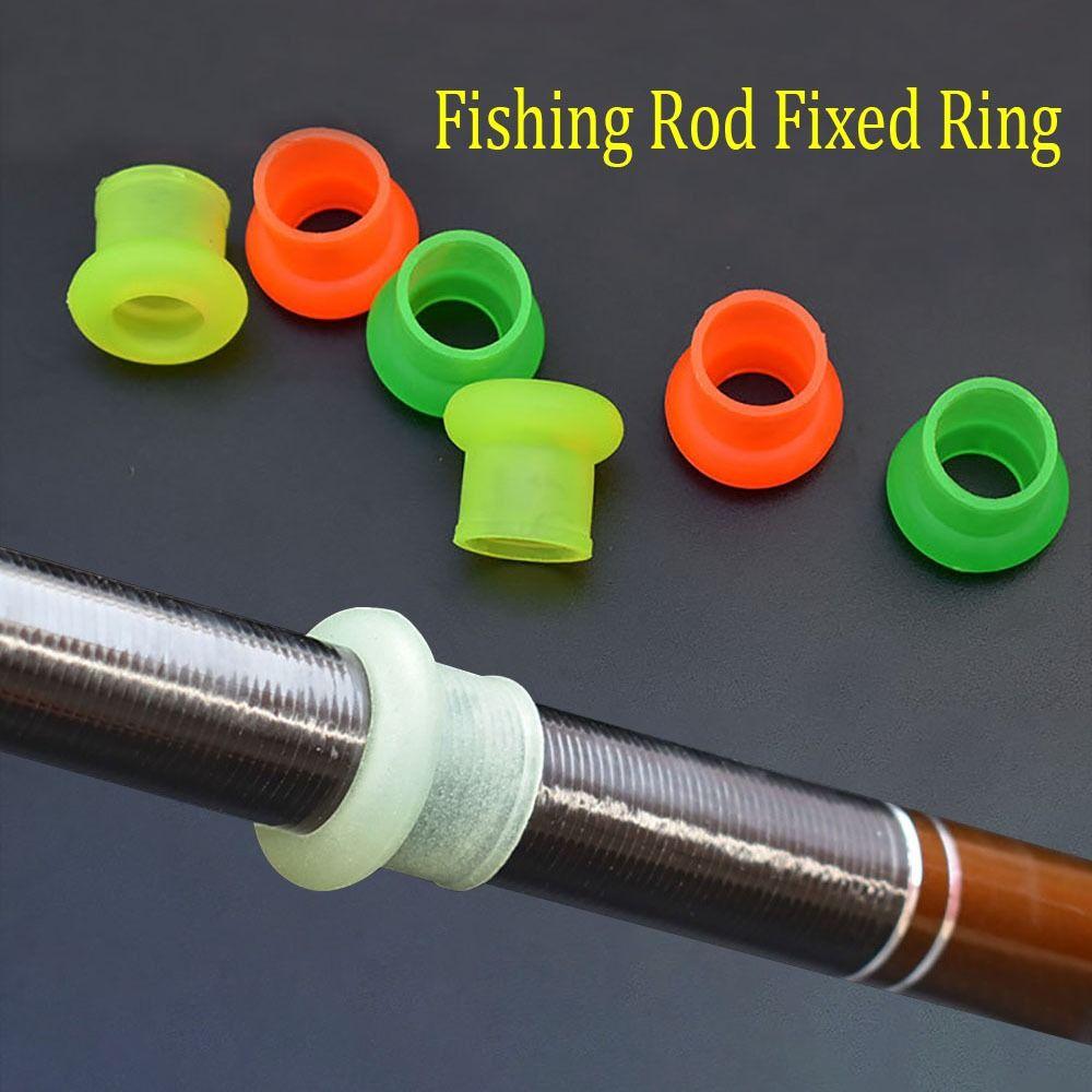 10Pcs Silicone Fishing Rod Retaining Ring Fishing Gear Rod Bottom Protector Fishing Rod Stopper