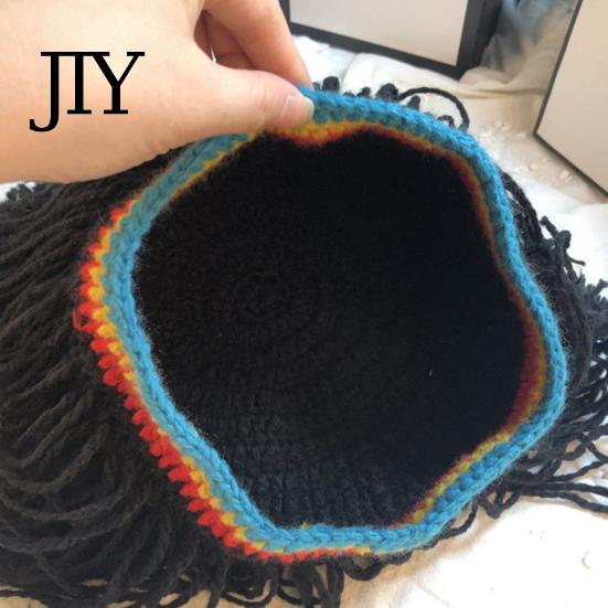 Unisex Dreadlock Hood Hip Hop Style Hat, One-Piece Wig Knit Boys And Girls Street Dreadlocks Cap, Music Festival Hat for Parties Festivals Halloween