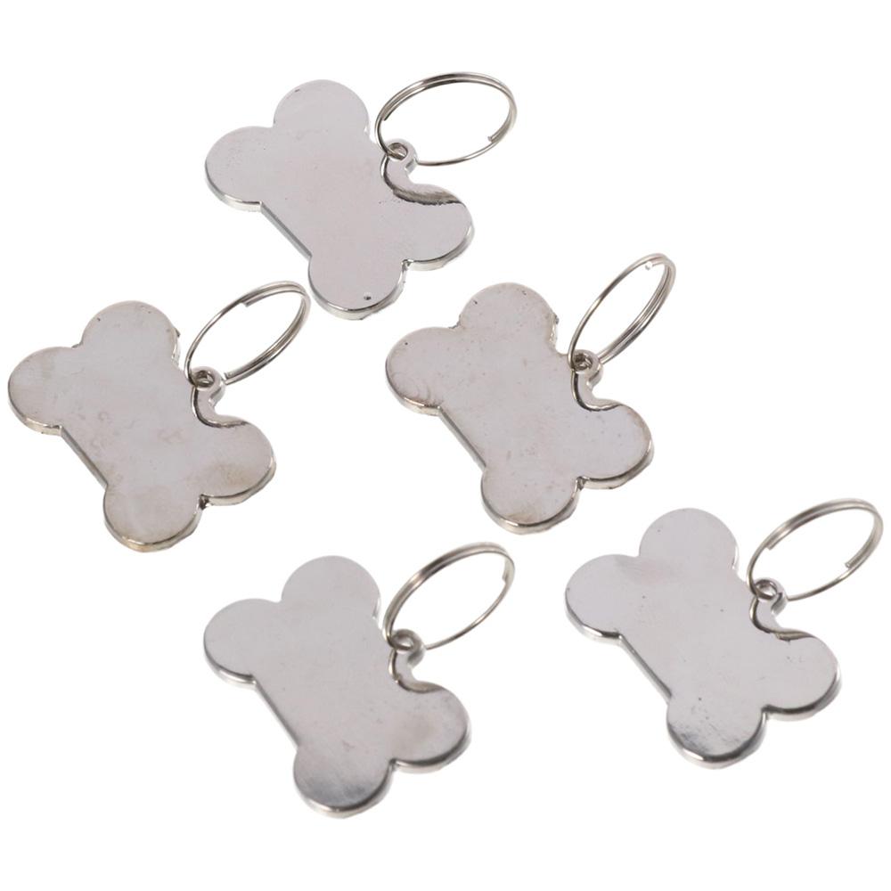 Серебряные пустые бирки Пустые бирки в форме косточки Брелоки Заготовки для штамповки DIY Изготовление ювелирных изделий