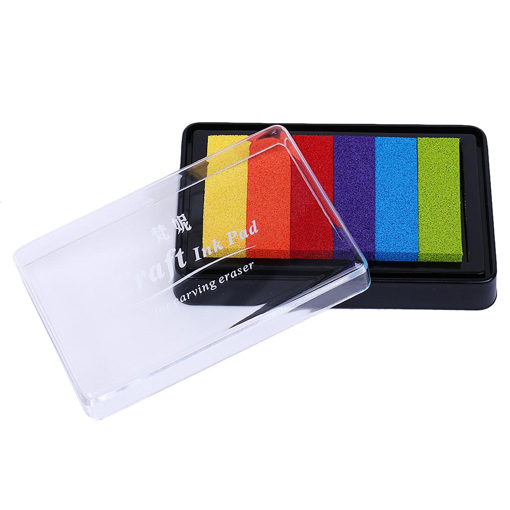 Подушечка для чернил, корейские канцелярские принадлежности, поделки, поделки, бумага, ткань, дерево, красочная радуга