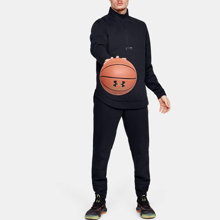 Under Armour SC Basketball Sports однотонная толстовка с высоким воротником, мужские топы, черные 1342981-001