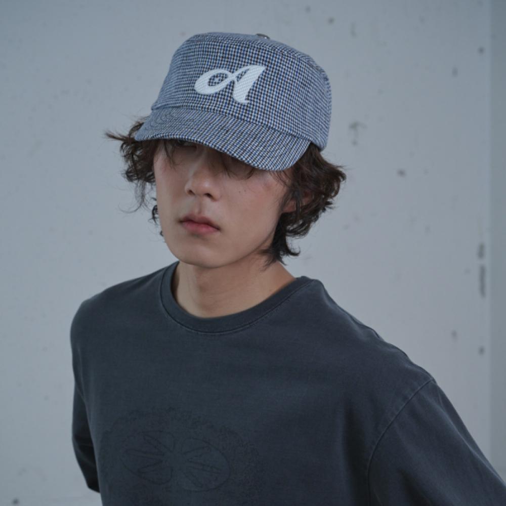Allincomplete Linen Houndstooth Fillbox Cap