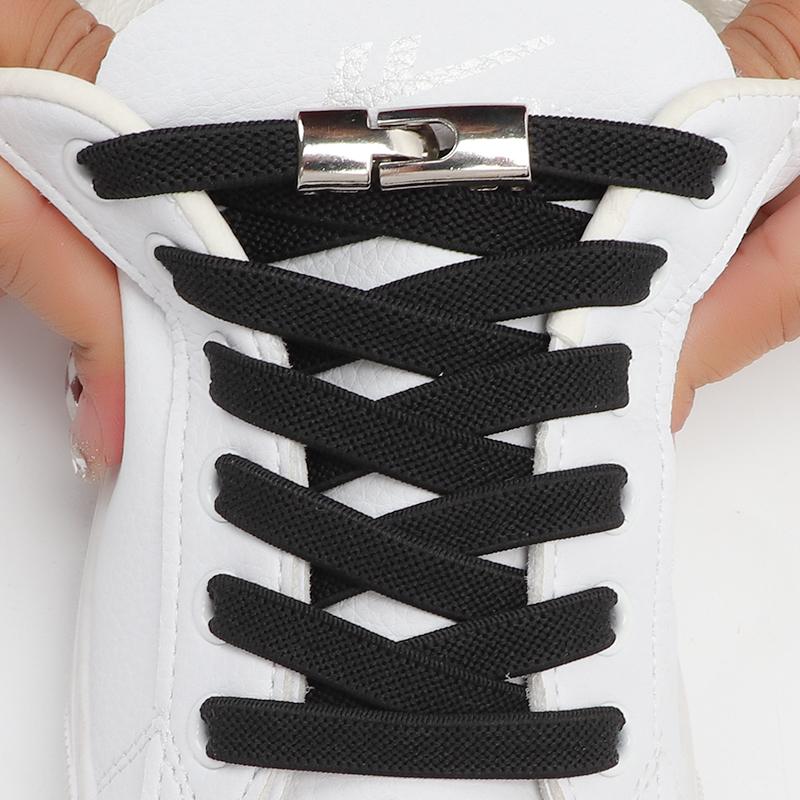 № 8, 4 шт., шнурки с перекрестным замком без завязок, кроссовки с эластичными шнурками шириной 8 мм для детей и взрослых без завязок, шнурки с резинками, аксессуары для обуви