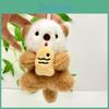 Holding Otter Cute Fish Keychain Soft Plush Toy For Car Keys And Accessories Bag