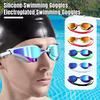 Adults Electroplating Swim Goggles Men Women Waterproof No Leakage Anti-Fog UV Protection Clear Lens Silicone Goggles Scuba Diving Equipment