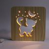 LED Light 3D Wood Light Warm White Lamp Wooden Night Lights Cat 3D Wood Light  Living Room Decor