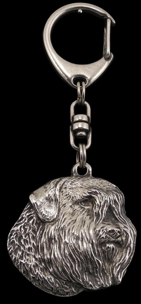 Бувье-де-Фландр, Фландрская скотогонная собака - Посеребренный брелок с собакой в подарочной коробке, украшение для сумки, подвеска для рюкзака от бренда Art-Dog