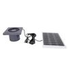 4 Inch Exhaust Fan with 6W Monocrystalline Silicon Solar Panel Grey Round Solar Vent Fan for Chicken Coop Greenhouse