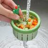 2 шт. сито для кухонной раковины, многофункциональное бытовое сито для кактуса, пресс-тип, автоматическая сливная сливная корзина для раковины
