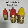 Small Air Compressor Pump Relief Valve with Pull Ring, 0.25/8 & 0.36/8, 8 kg