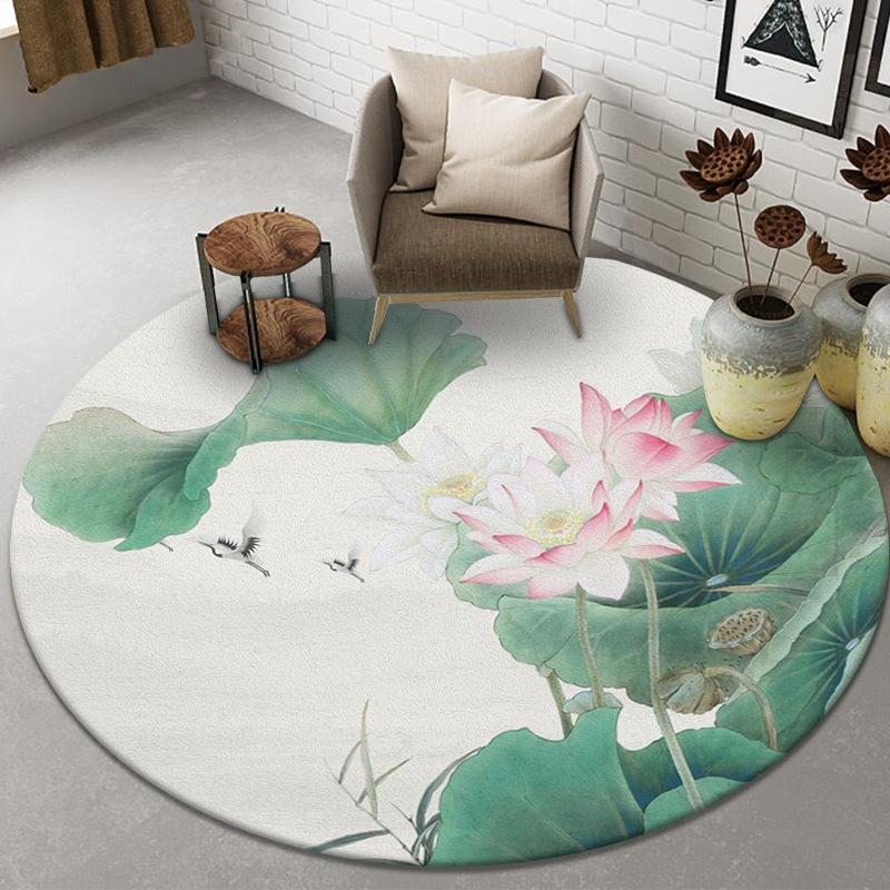 Новый круглый ковер в китайском стиле, легкий, роскошный ковер в китайском стиле у кровати, большой ковер для гостиной, противоскользящий коврик для спальни