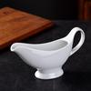 Белый керамический соусник-соусник с большим носиком для заливки, нескользящий нижний дозатор для заправок для салатов с подливой