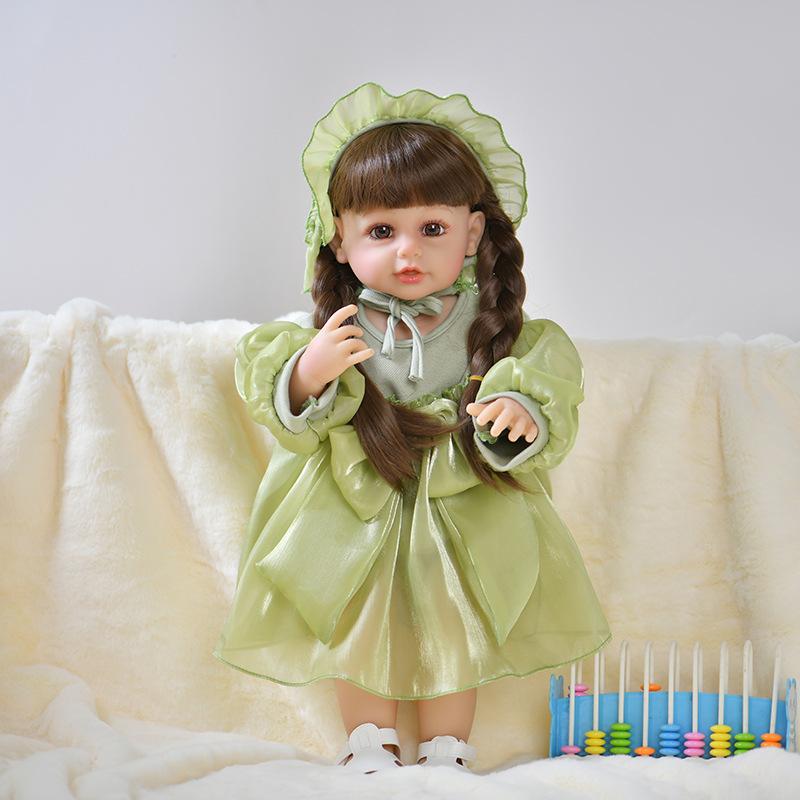 55 см кукла реборн с длинными волосами для девочек, имитация детских подарков, игрушки, реалистичные куклы, игрушки для девочек, подарки, комплект куклы реборн