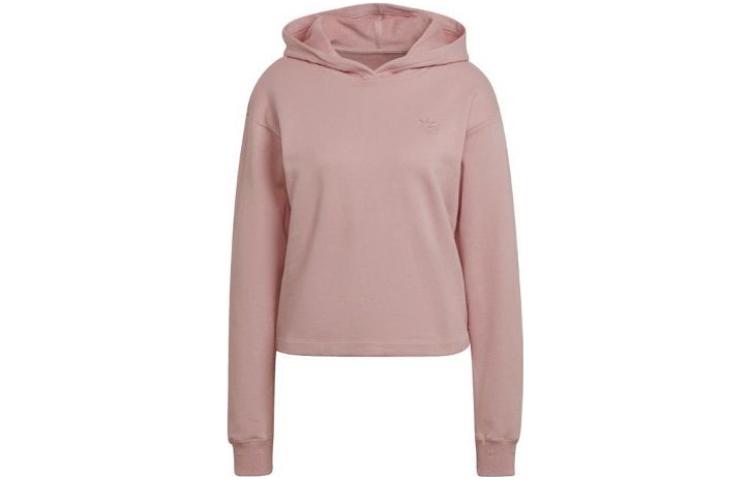 Adidas Originals Sweatshirts Women's Pink Hooded Moderate Regular HE6884