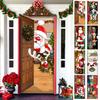 Christmas Door Cover Decoration Santa Claus Backdrop Xmas Hanging Door Cover Easy Install Reusable Door Cover for Party Decor