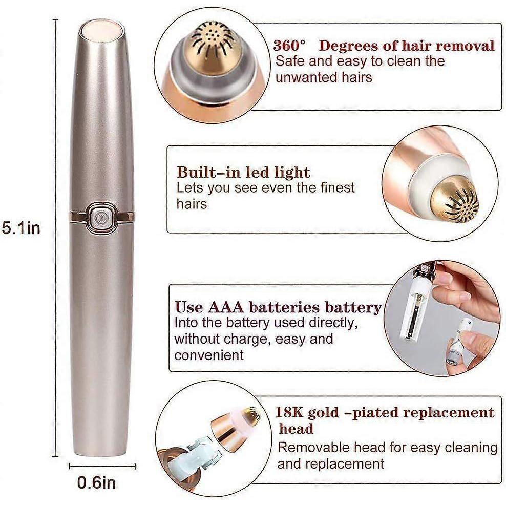 2026 Latest Model Eyebrow Epilator, Painless Precision Eyebrow Trimmer Eyebrow Epilator Eyebrow Facial Razor for Face Lip Nose Facial Hair Remova