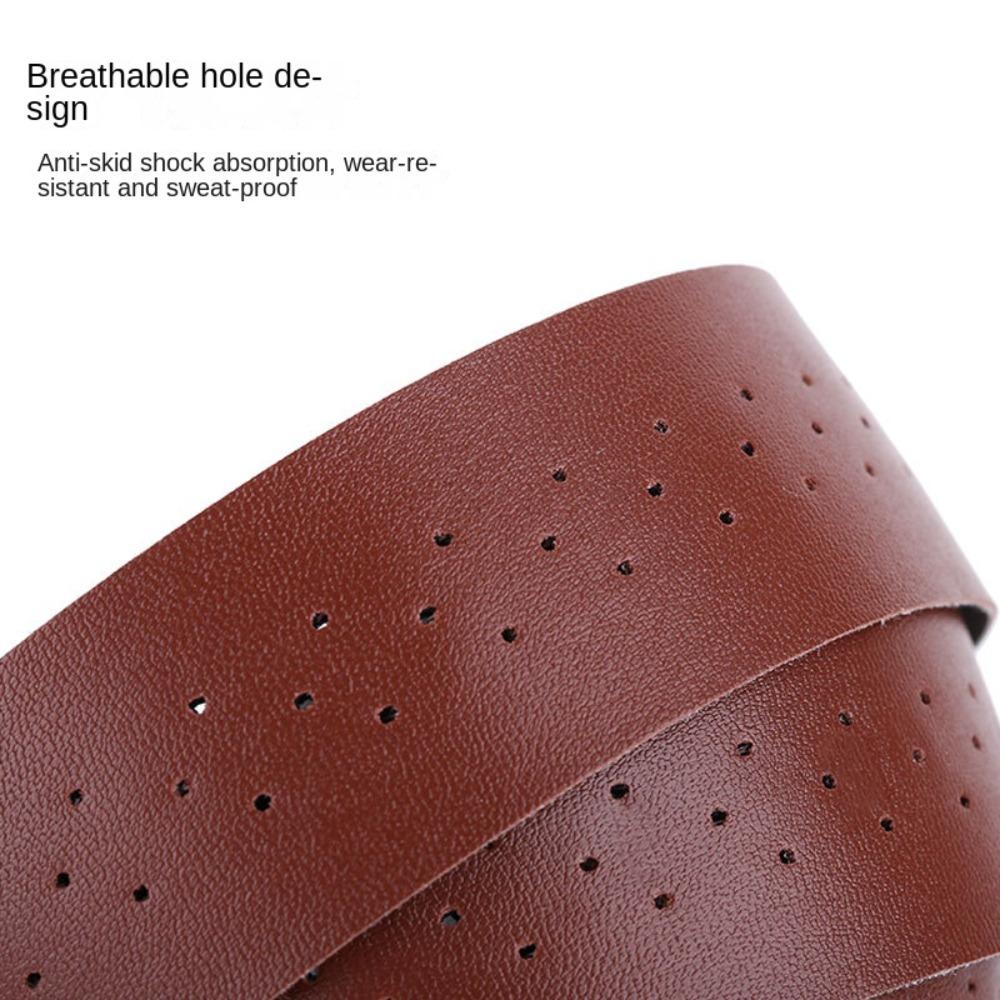 Breathable Bicycle Handlebar Tape PU Leather With 2 Plugs Bike Accessories Bike Perforated Belt