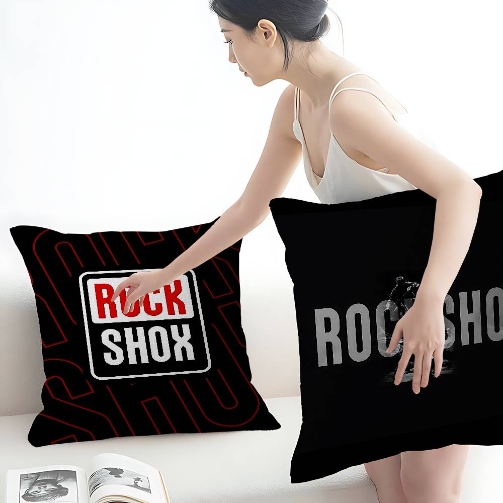 R-Rock-Shox Mountain Bike Personalized Pillow Dust Cover Bedroom Kids Party Decoration Pillowcase Birthday Children Gift
