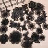 Черная кружевная сетчатая нашивка с вышивкой бабочки для DIY декора одежды