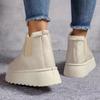Large Size Snow Boots for Women's Autumn and Winter New Velvet Thickened Retro Cotton Shoes Cotton Boots for Women
