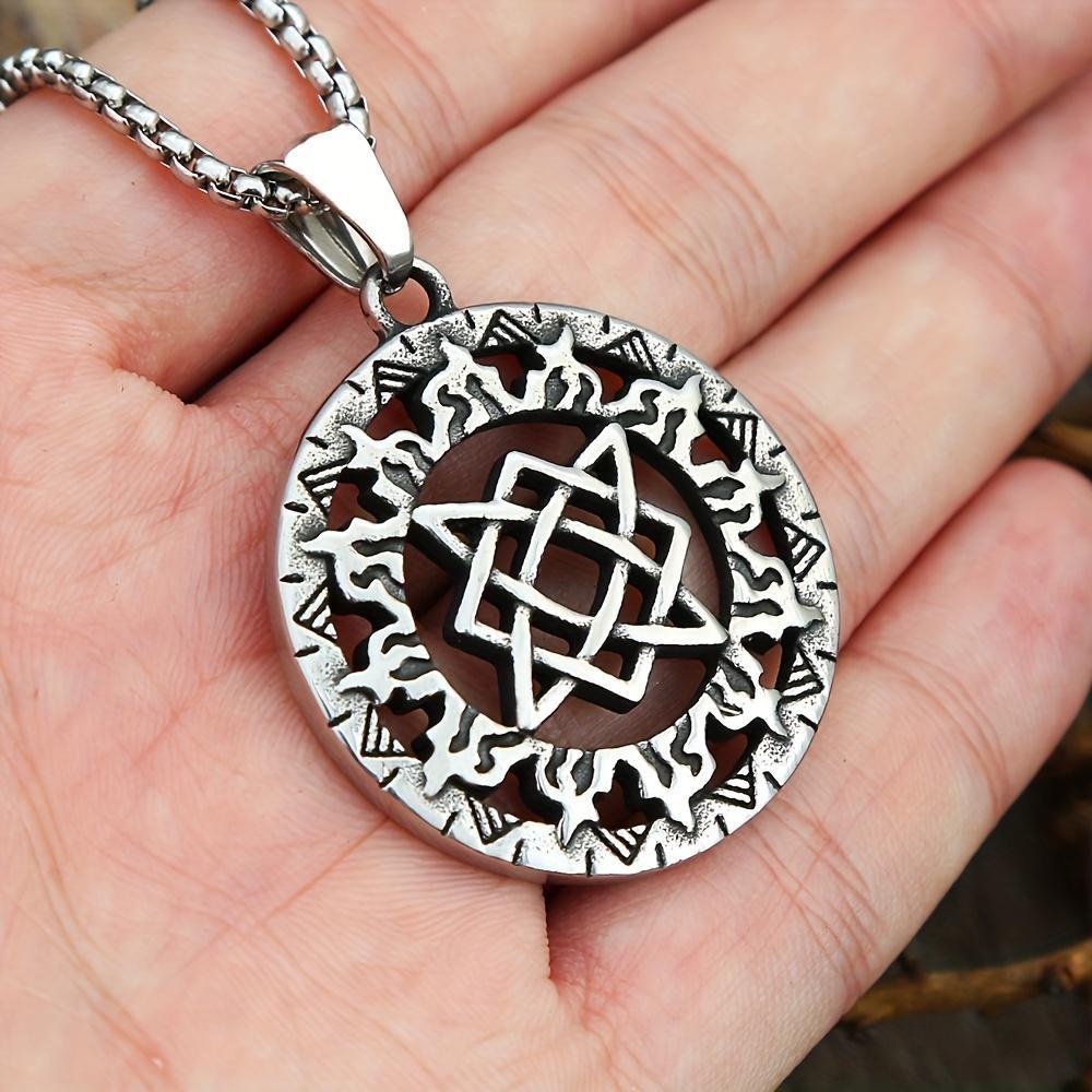 Новый винтажный кулон с кельтским узлом викингов, ожерелье от солнца в скандинавском стиле, мужское защитное ювелирное изделие для мотоцикла, подарок на вечеринку