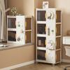 Foldable Multi-Layer Storage Box Locker Multifunctional Living Room Cabinets Furniture Storage Shelf With Wheels Storage Box
