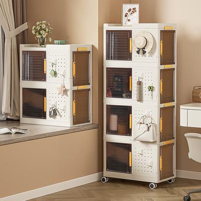 Складной многослойный ящик для хранения вещей, многофункциональный шкаф для гостиной, полка для хранения мебели с колесами, ящик для хранения