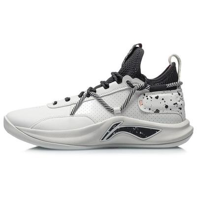 Li Ning Speed Team Повседневные Баскетбольные кроссовки с амортизацией, нескользящие, износостойкие, низкие, мужские, серебристо-белые ABPQ047-3