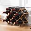 Wooden Wine Storage Rack Bee-Shaped Design No Assembly Required Horizontal Bottle Placement Moist Cork 3-10 Bottles Versatile Display Organizer
