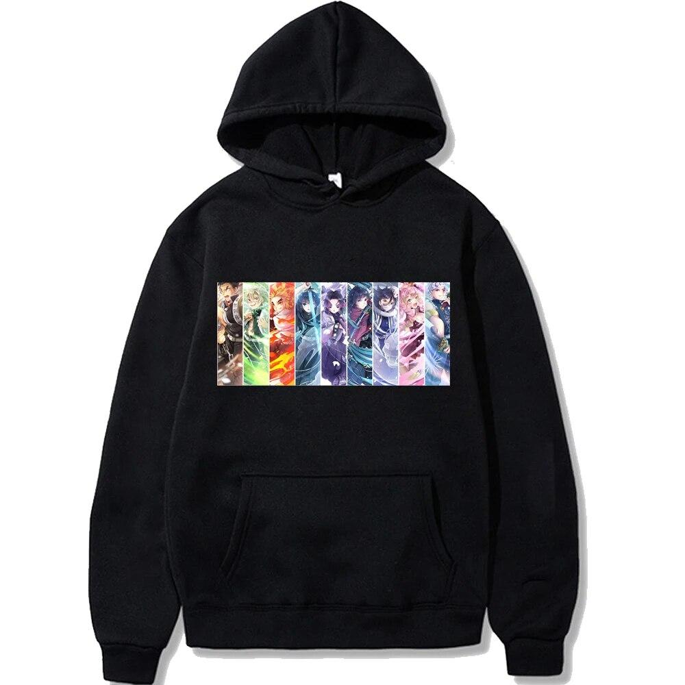 Anime Demon Slayer Hoodies Sweatshirt Kimsetsu No Yaiba Pullover Tracksuit Women Sweatshirt Unisex Hoodie Kids Unisexs Clothes Coat