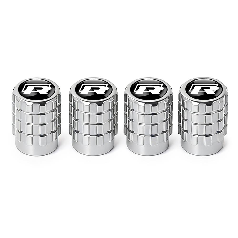 4pcs Aluminum Alloy Car Wheel Tire Valve Caps Tyre Rim Stem Covers Airdust for Volkswagen VW Golf 6 7 MK4 TSI TDI Magotan B5 B6 zl2