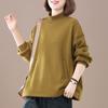 Женские однотонные толстовки с капюшоном, свитера, топы с пуговицами, водолазка, осень-зима, хлопковая толстая свободная одежда