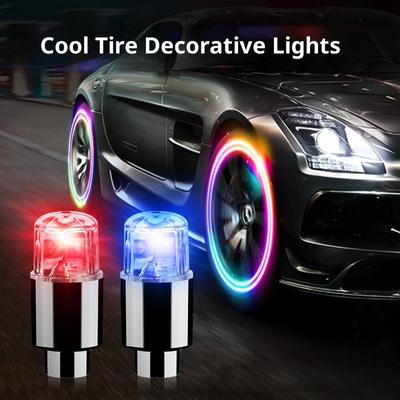 Автомобильное красочное колесо Hot Wheel Интеллектуальный двойной датчик Свет шины Крутой свет ступицы колеса Свет арки колеса Свет на ниппель Горящий свет колеса