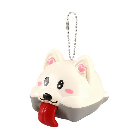 Игрушка для собаки с длинным языком со звуком, снятие стресса, мультяшный щенок, непоседа, брелок, подвеска для рюкзака, интерактивная игрушка с языком, животное, игрушка для снятия стресса