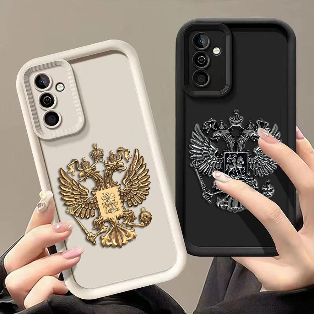 Чехол для телефона с российским гербом и флагами для Samsung Galaxy S26 S25 S24 S23 S22 S21 FE S20 ULTRA PLUS, противоударный чехол-бампер из ТПУ
