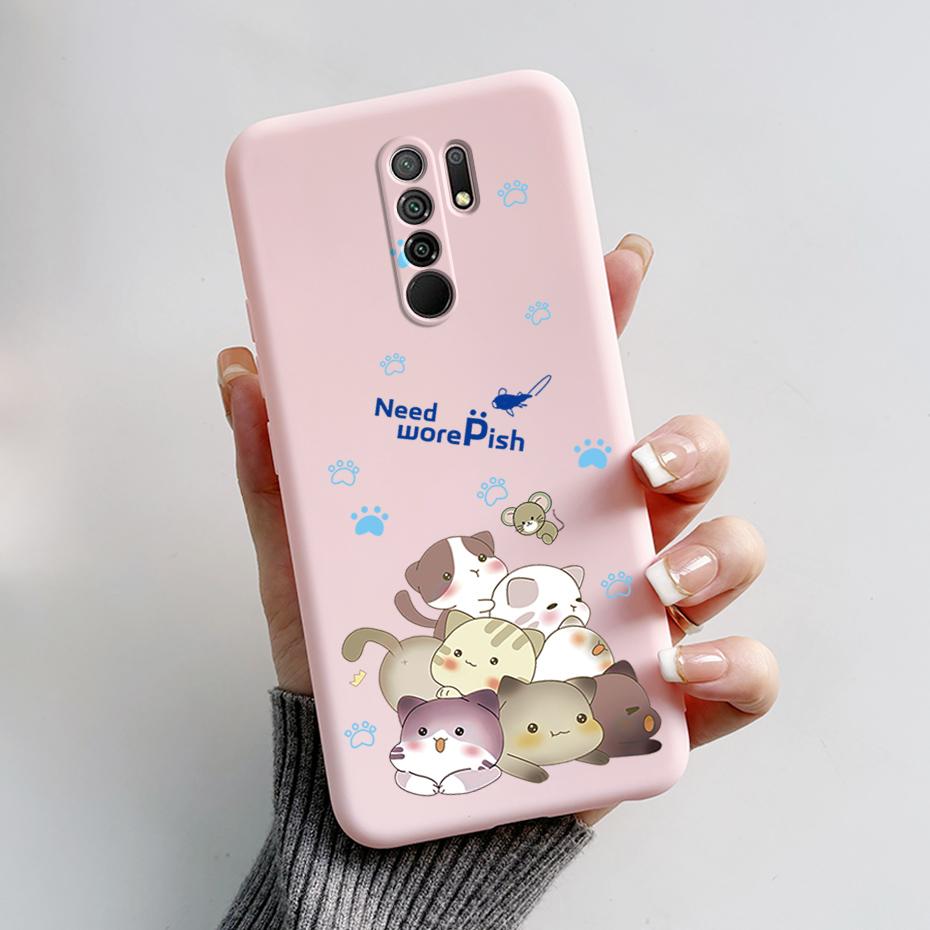 Чехол для Xiaomi Redmi 9 Чехол-крышка для Redmi 9 Prime M2004J19G M2004J19C redmi9 Милый Мультяшный Медведь Силиконовый ТПУ Мягкий Чехол для Телефона Задняя Крышка