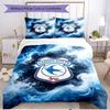 3pcs Duvet Cover Set (1*Duvet Cover + 2*Pillowcase, Without Core), Cardiff City FC Print Soft All‑Season Bedding Set, Home Bedroom Decor Gift