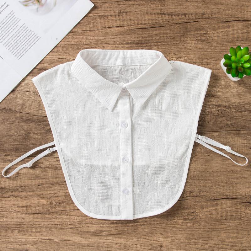 Perfect Match Women Korean Fake Collar Detachable False Collar Removable Blouse Lapel Elastic Collar Tie Women Clothes Accessories
