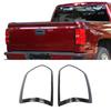 2PCS Carbon Fiber Taillight Covers Lamp Guard Trim for Chevy Silverado 2014-2018