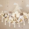 Jumbo Stuffed Animal Hammock Giant Capacity Woven Toy Hammock Storage Net Triangle Macrame Mesh Toy Net Holder Bedroom