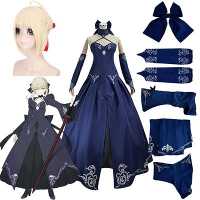 Аниме Fate Altria Pendragon Altria Pendragon Alter Sabre косплей черная юбка топы манжеты Хэллоуин карнавал полный комплект костюмы парик