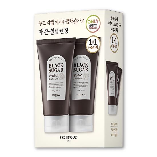 [SKINFOOD] Пенка-скраб с черным сахаром Perfect Scrub Foam 180 г Выбор Olive Young