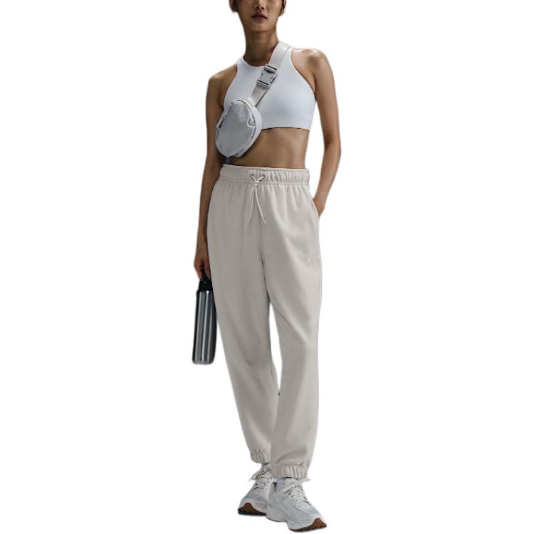 Nike Женские джоггеры Therma-Fit One Fleece свободного кроя, зауженные, теплые трикотажные джоггеры, светло-землисто-коричневые FB5579104