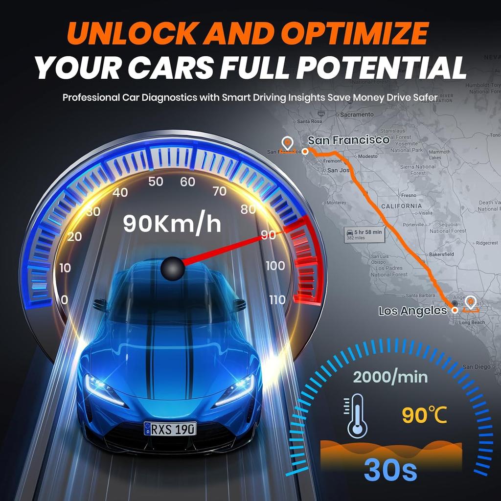 (Обновленный AD310) ANCEL AD310BT OBD2 Сканер Bluetooth - Читатель кодов неисправности двигателя, Escaner Automotriz С Премиум-приложением На IOS И Android, Автомобильный