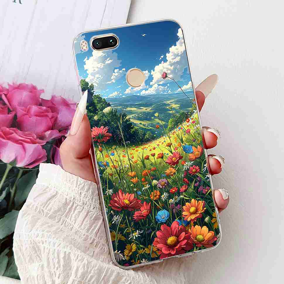 Чехол для Xiaomi Mi A1 MDG2 MDI2, модная расписная крышка из мягкого силикона TPU для Xiaomi Mi A1 Mi 5X 5.5", разноцветный цветочный чехол для телефона